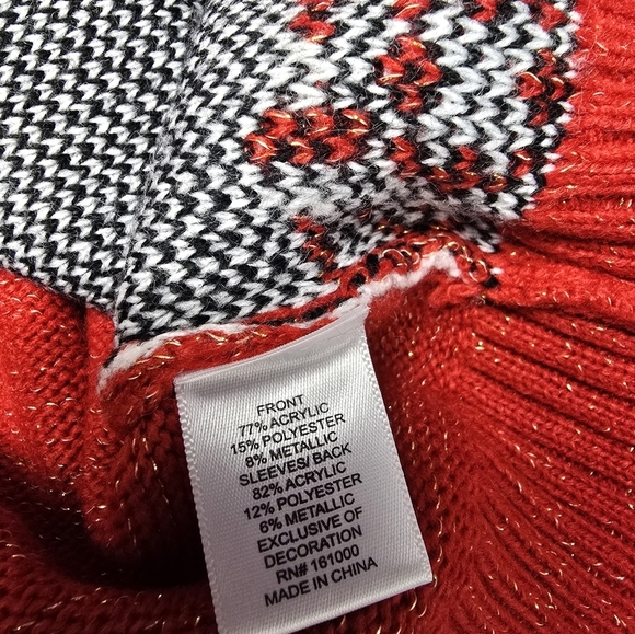 Holiday hype santa sparkle Christmas sweater women's size medium - Picture 4 of 8